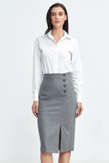 Striped Pencil Skirt