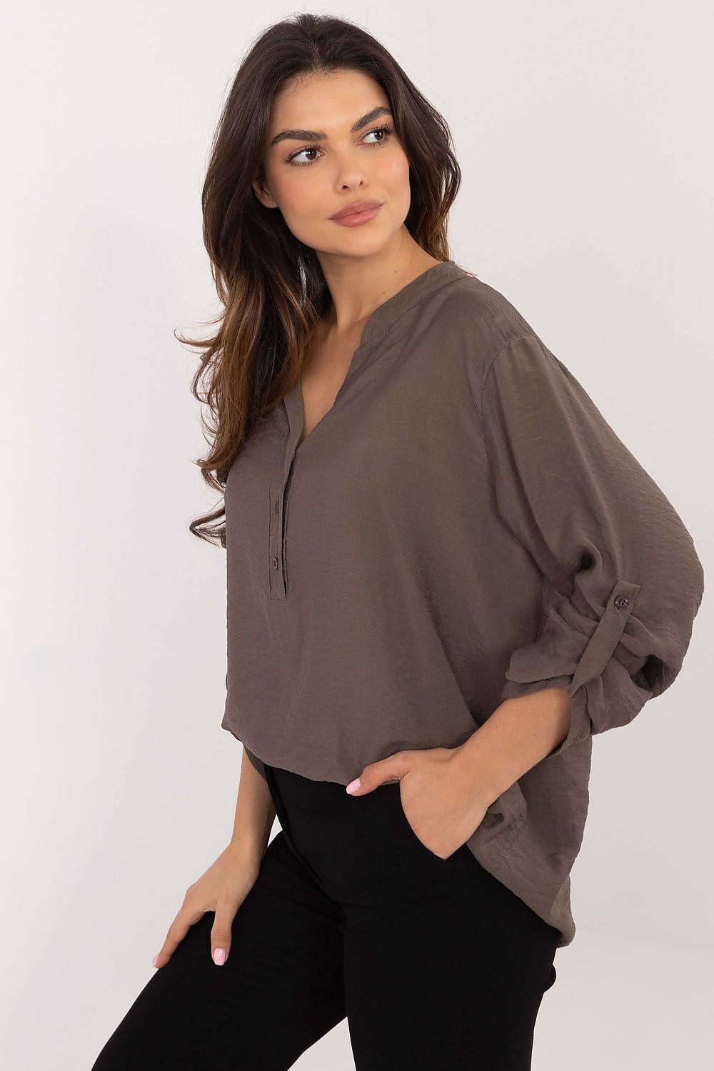 Long Sleeve Button Blouse