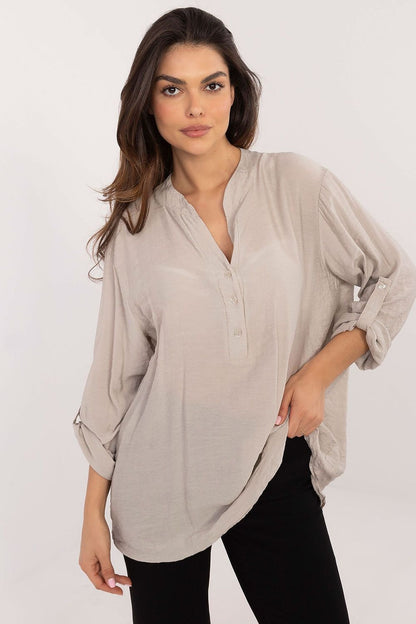 Long Sleeve Button Blouse