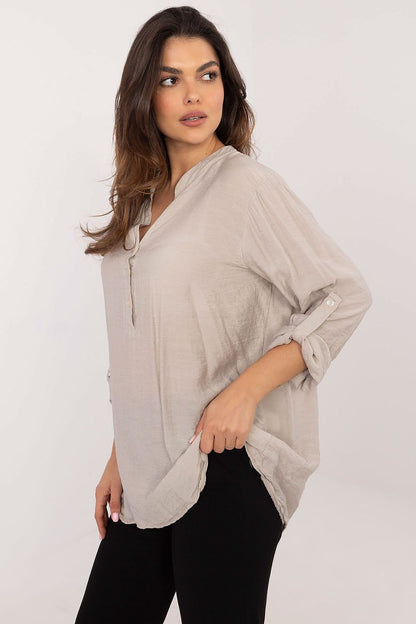 Long Sleeve Button Blouse