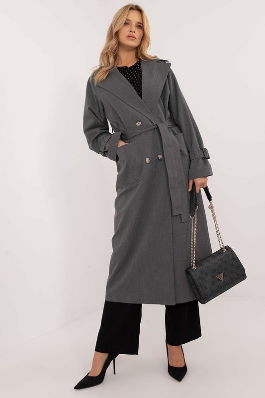 Dark Grey Lightweight Trench Coat