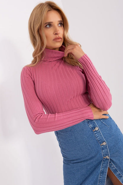 Turtleneck Sweater in Pink