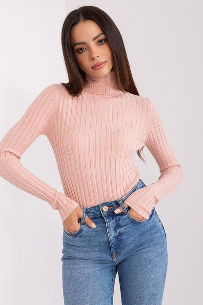 Turtleneck Sweater in Soft Pink