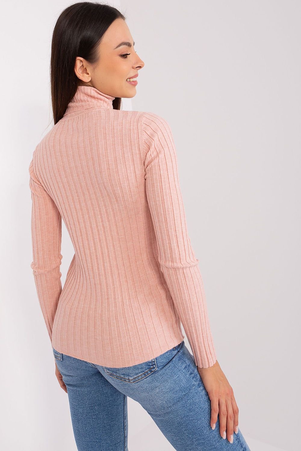 Turtleneck Sweater in Soft Pink