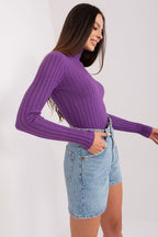 Turtleneck Sweater in Purple