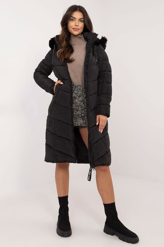 Knee Length Hooded Down Jacket