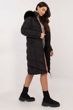 Knee Length Hooded Down Jacket