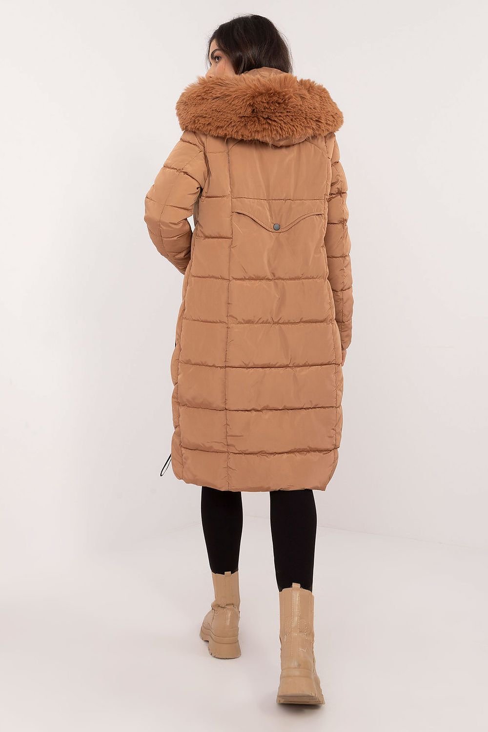 Knee Length Hooded Down Jacket