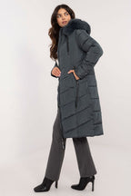 Knee Length Hooded Down Jacket