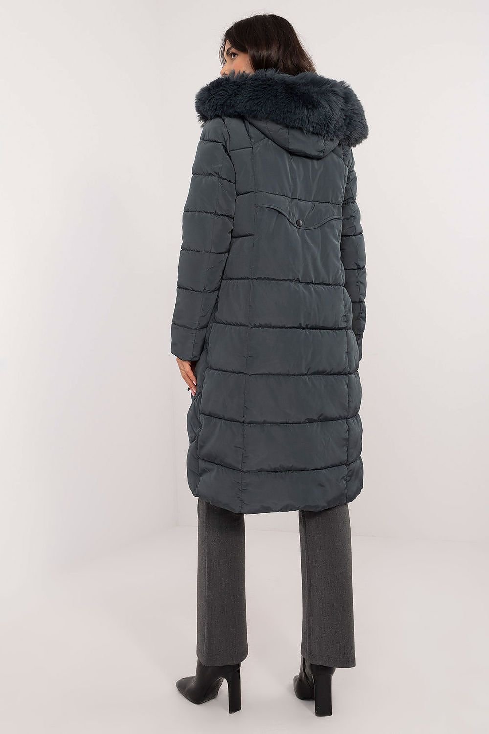 Knee Length Hooded Down Jacket