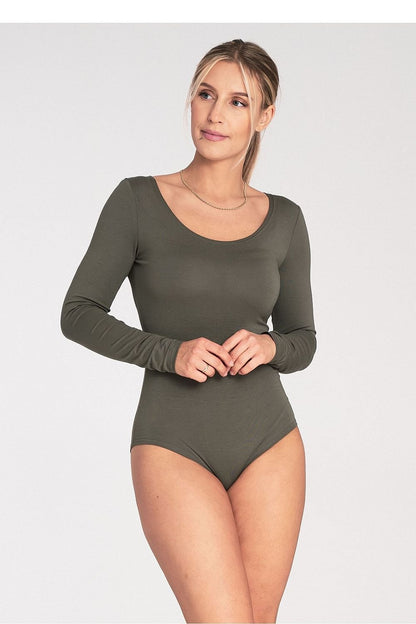 Boat Neck Long Sleeve Shapewear Body