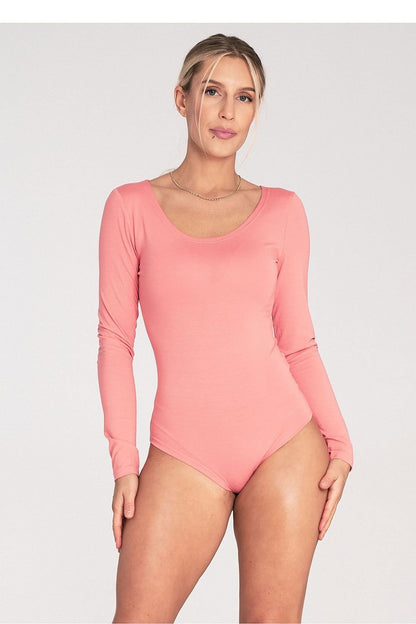 Boat Neck Long Sleeve Shapewear Body