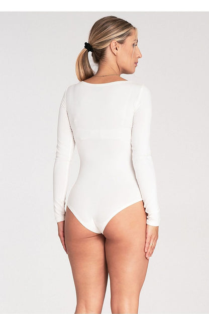 Boat Neck Long Sleeve Shapewear Body