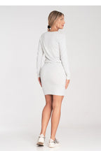 Waist Tie Long Sleeve Midi Dress