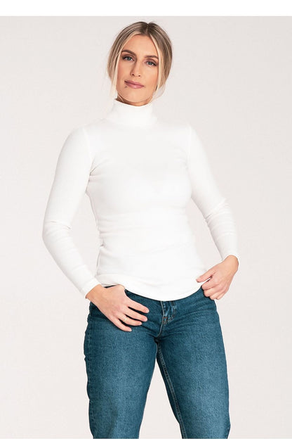 Turtleneck Long Sleeve Cotton Top