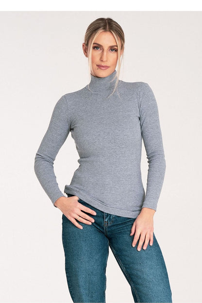 Turtleneck Long Sleeve Cotton Top