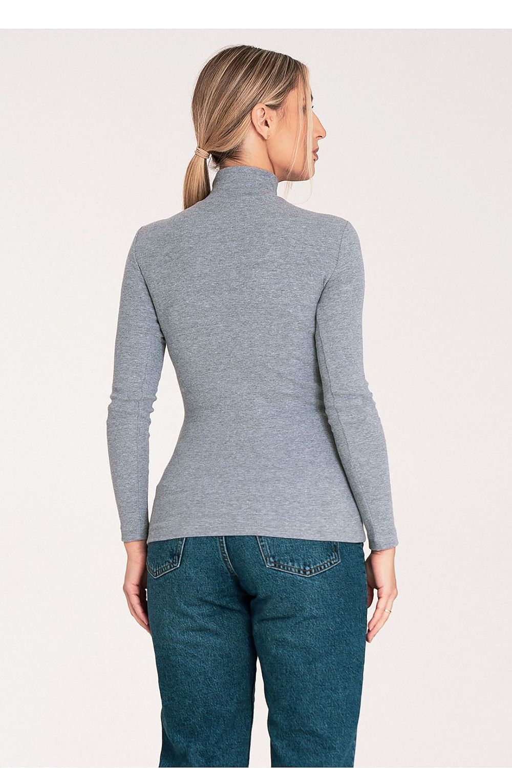 Turtleneck Long Sleeve Cotton Top