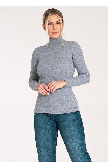 Turtleneck Long Sleeve Cotton Top