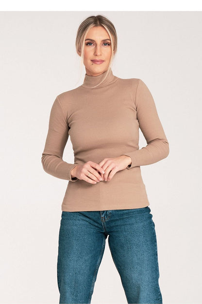 Turtleneck Long Sleeve Cotton Top