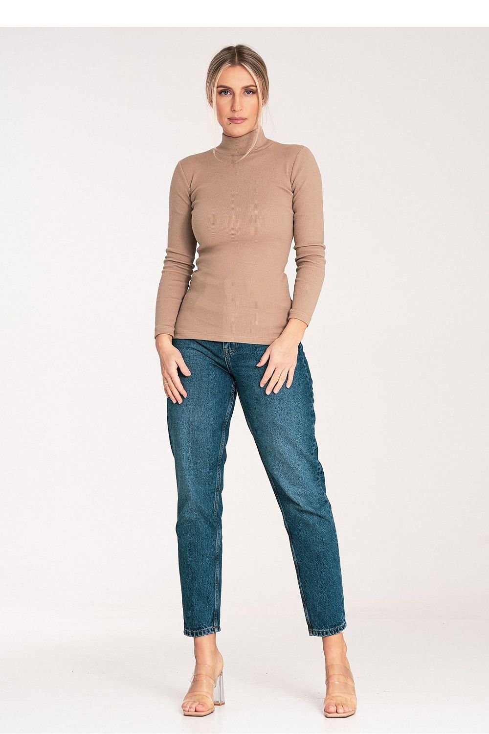 Turtleneck Long Sleeve Cotton Top