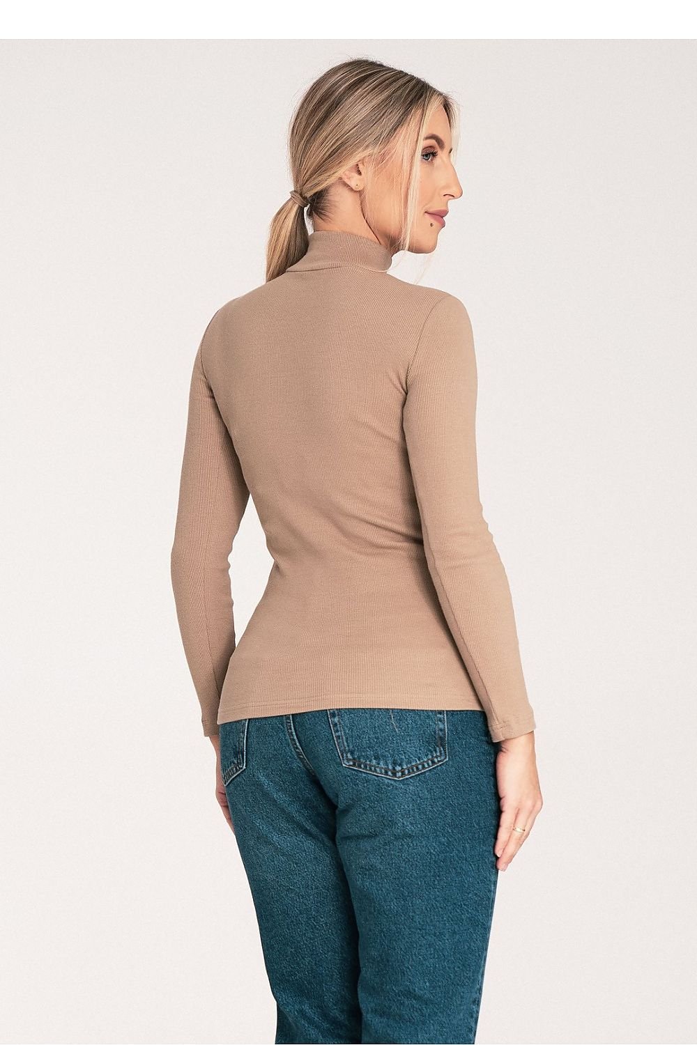 Turtleneck Long Sleeve Cotton Top