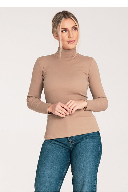 Turtleneck Long Sleeve Cotton Top