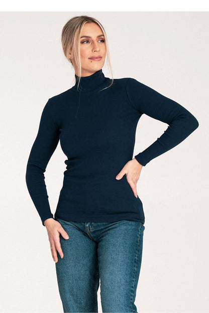 Turtleneck Long Sleeve Cotton Top