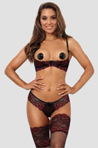 Cabaret Stockings Black and Wine