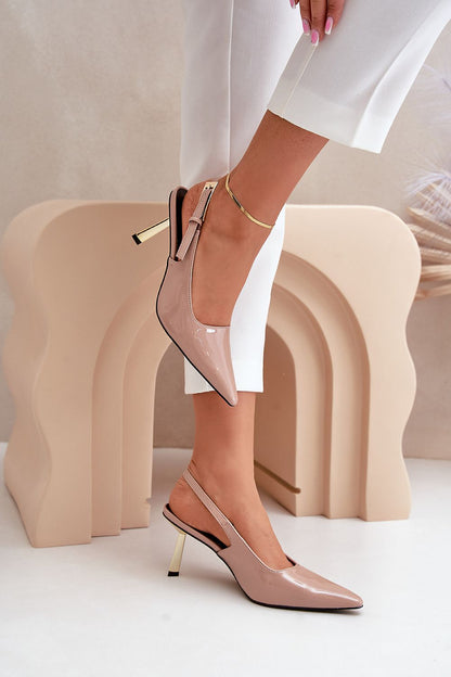 Lacquered Eco-Leather High Heels