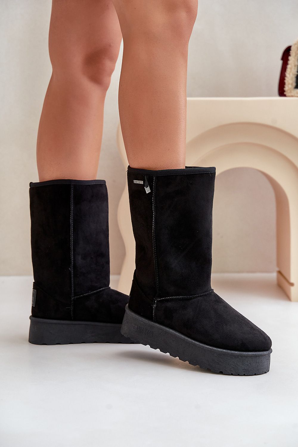 High Slip-On Snow Boots