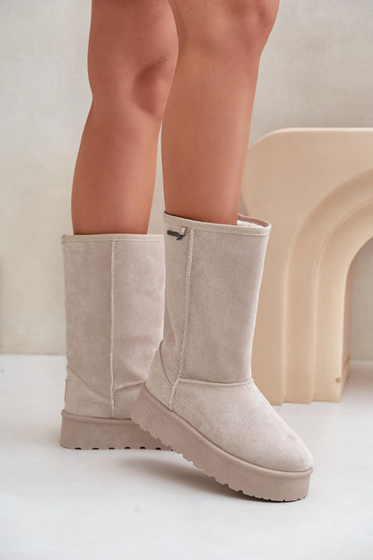 High Slip-On Snow Boots