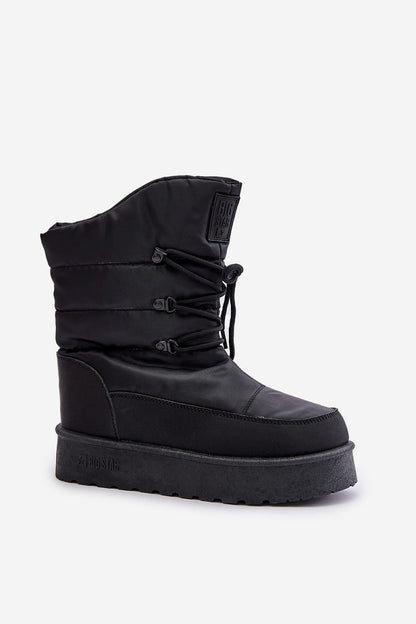 Laced Insulated Boots with Zipper