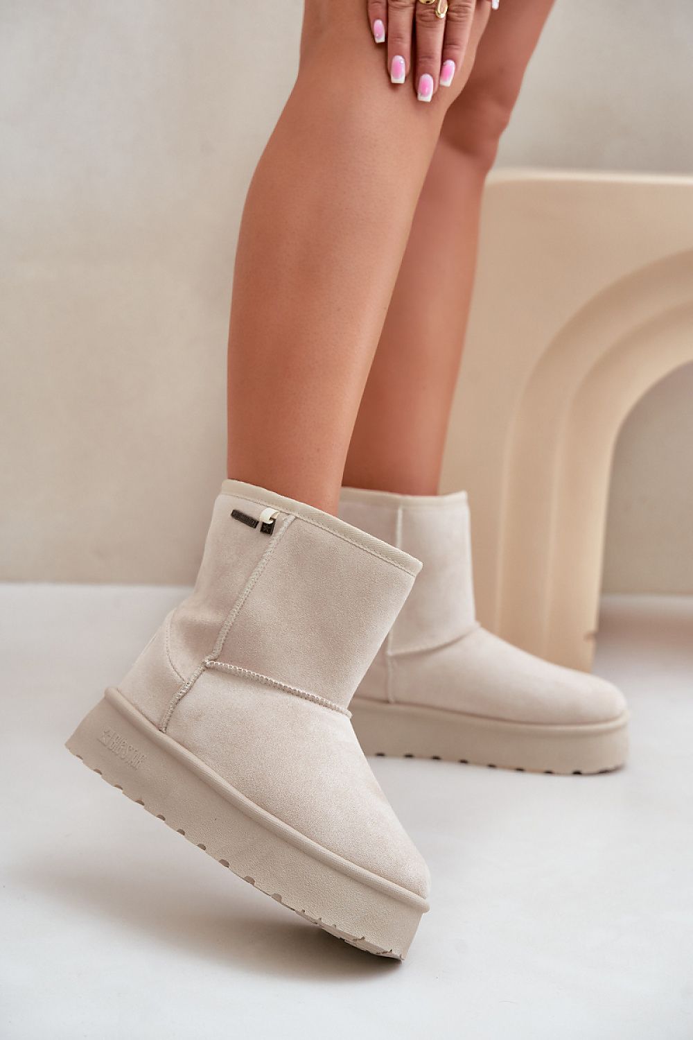 Mid Rise Slip-On Snow Boots