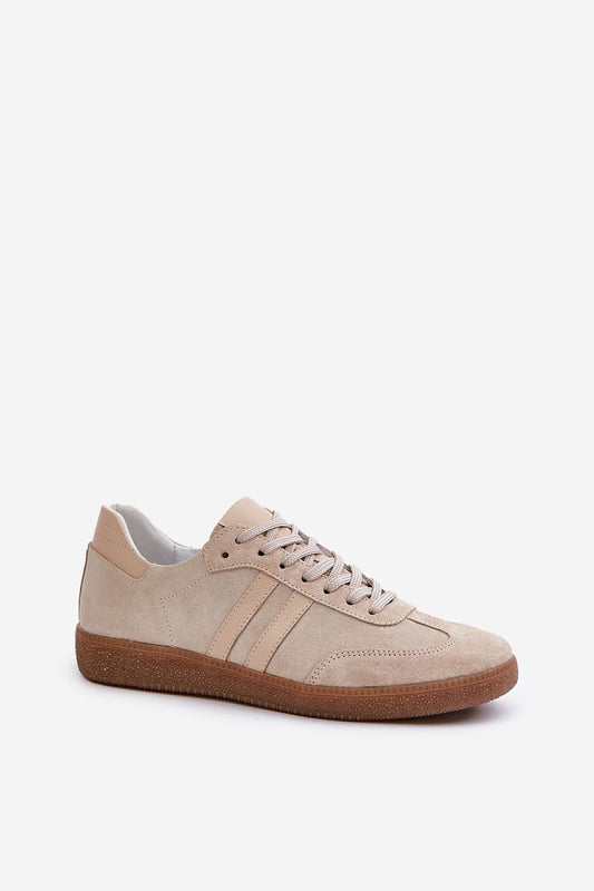 Low Top Lace-Up Suede Sneakers