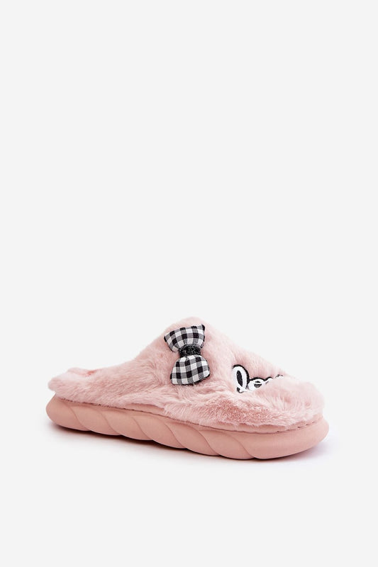 Love Bow Fur Comfort Slippers