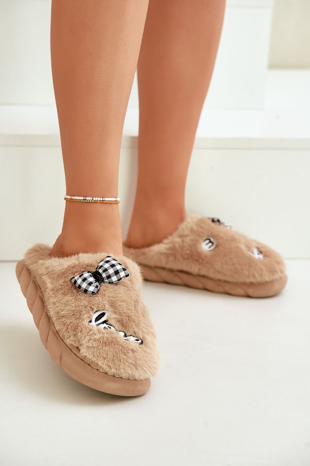 Love Bow Fur Comfort Slippers