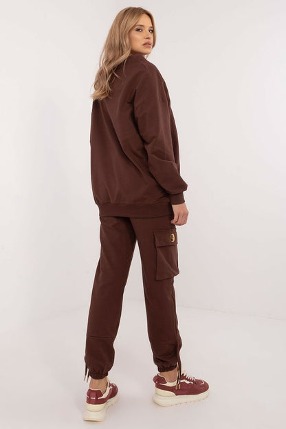 Lace Decor Hoodie & Pants Set