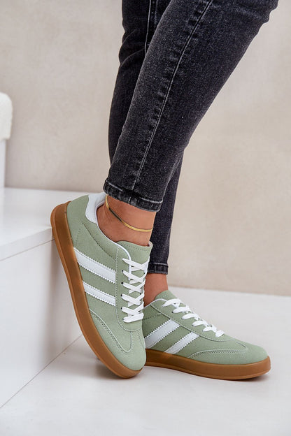 Eco-Suede Athletic Shoes Pale Green