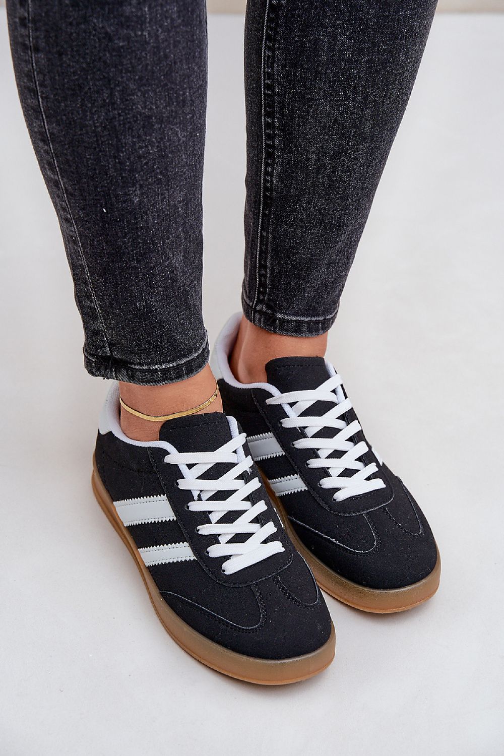 Eco-Suede Athletic Shoes Black