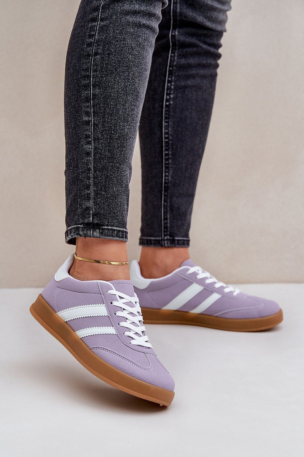 Eco-Suede Athletic Shoes Violet