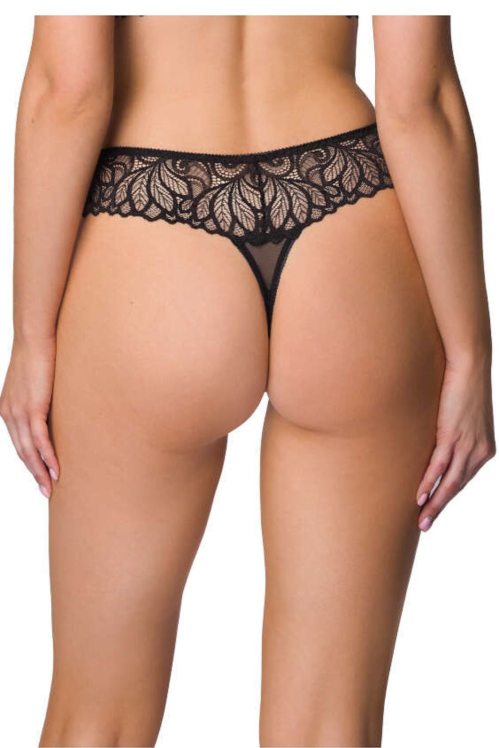 Black Nerine T-Back Thongs