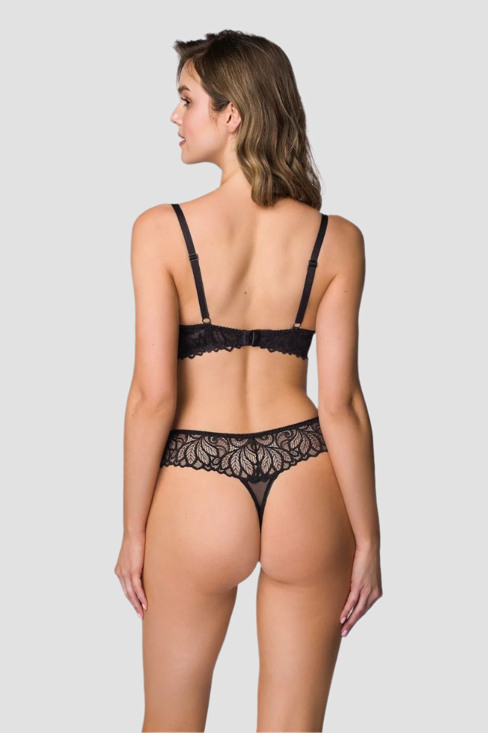 Black Nerine T-Back Thongs