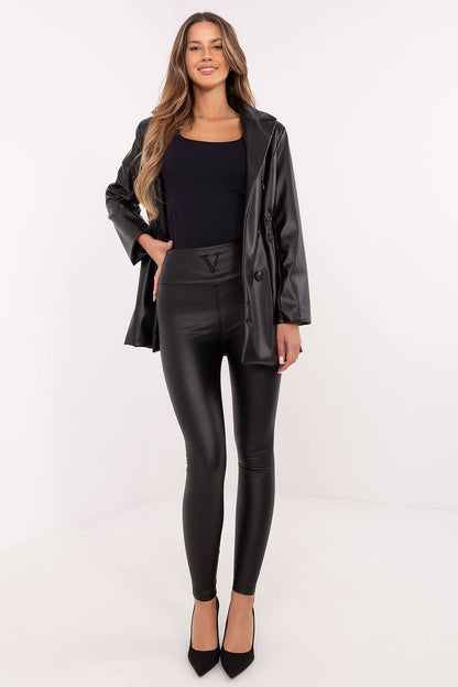 Eco-Leather Casual Leggings