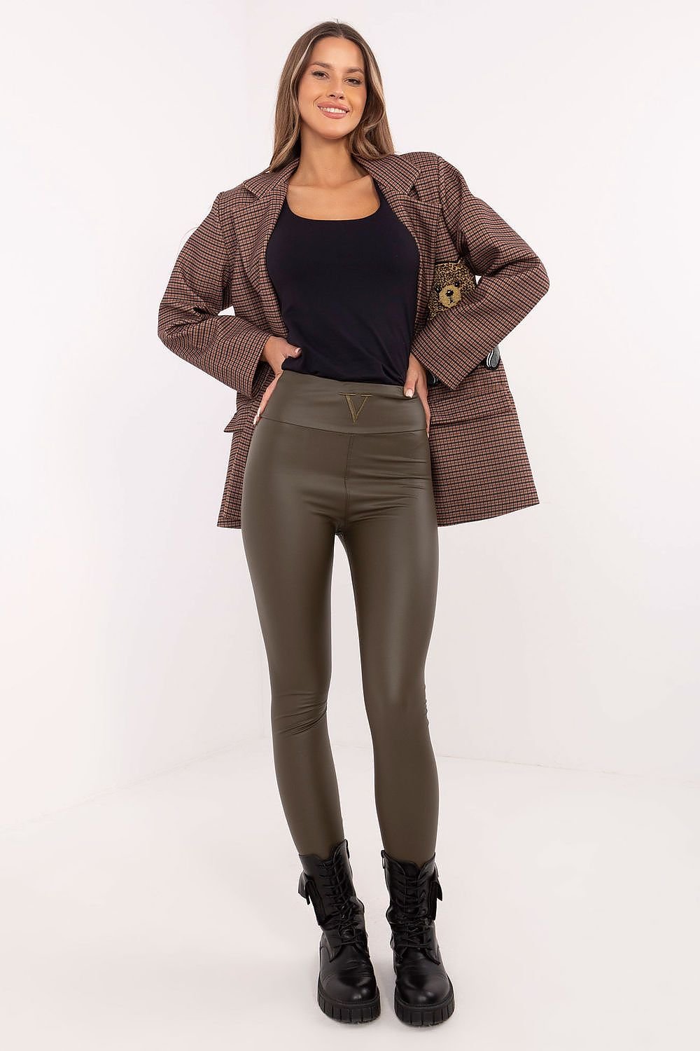 Casual Faux Leather Leggings