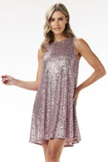 Sequin Trapeze Mini Dress