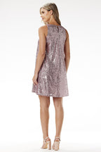 Sequin Trapeze Mini Dress