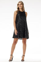 Sequin Trapeze Mini Dress