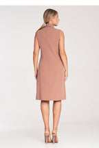 Double-Breasted Sleeveless Midi Dress