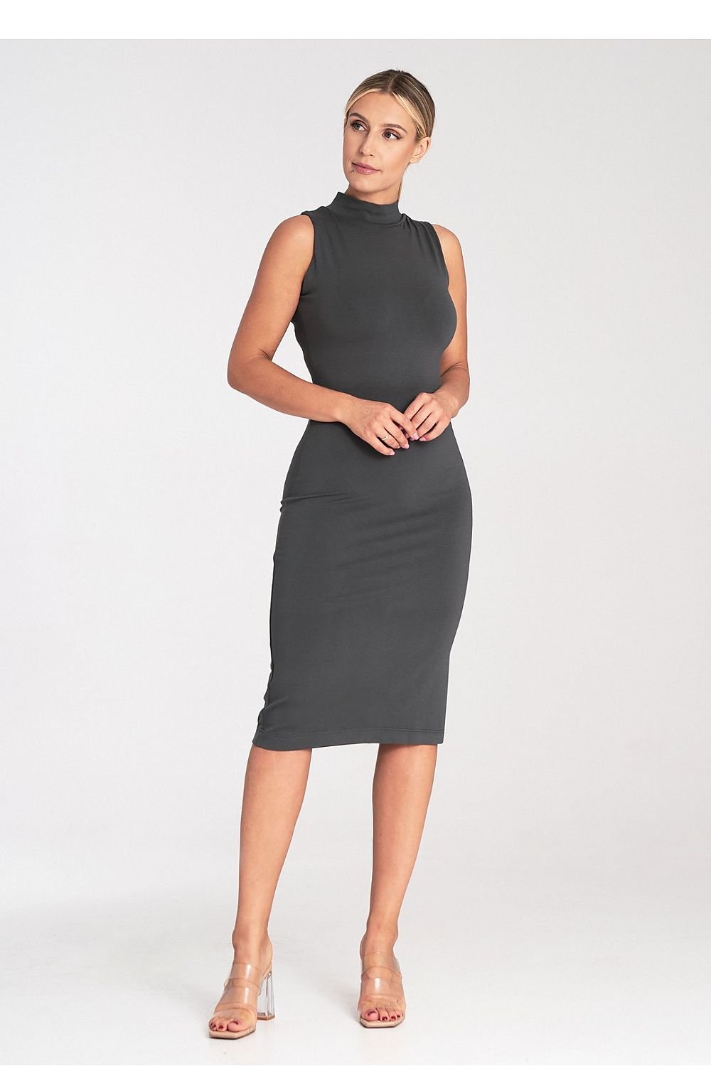 Fitted Sleeveless Midi Dress