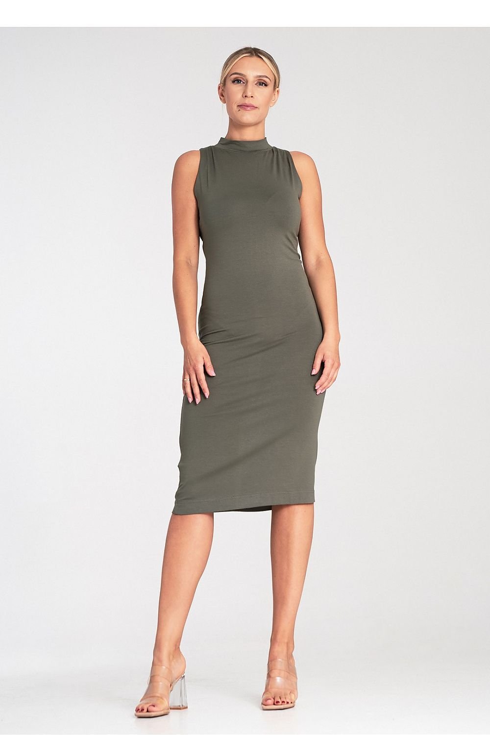 Fitted Sleeveless Midi Dress